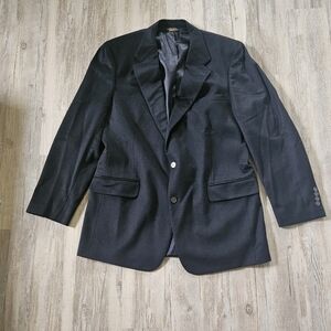 Brooks Brothers 100% Cashmere Men's  Black Blazer Made In Usa 43 Lg
